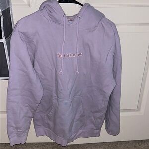 Lavender Hoodie with Embroidered Logo